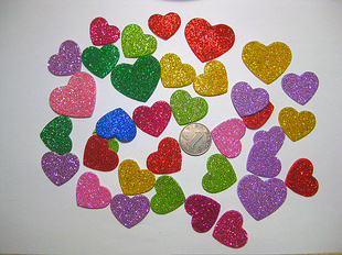 金闪闪爱心桃心五角星脸部额头衣服贴纸舞蹈道具合唱歌幼儿园儿童