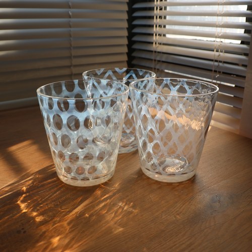 出口日本烤白手工玻璃杯