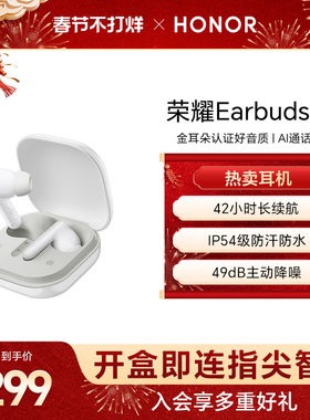 荣耀Earbuds X9无线蓝牙耳机降噪防水防汗入耳运动高颜值长续航
