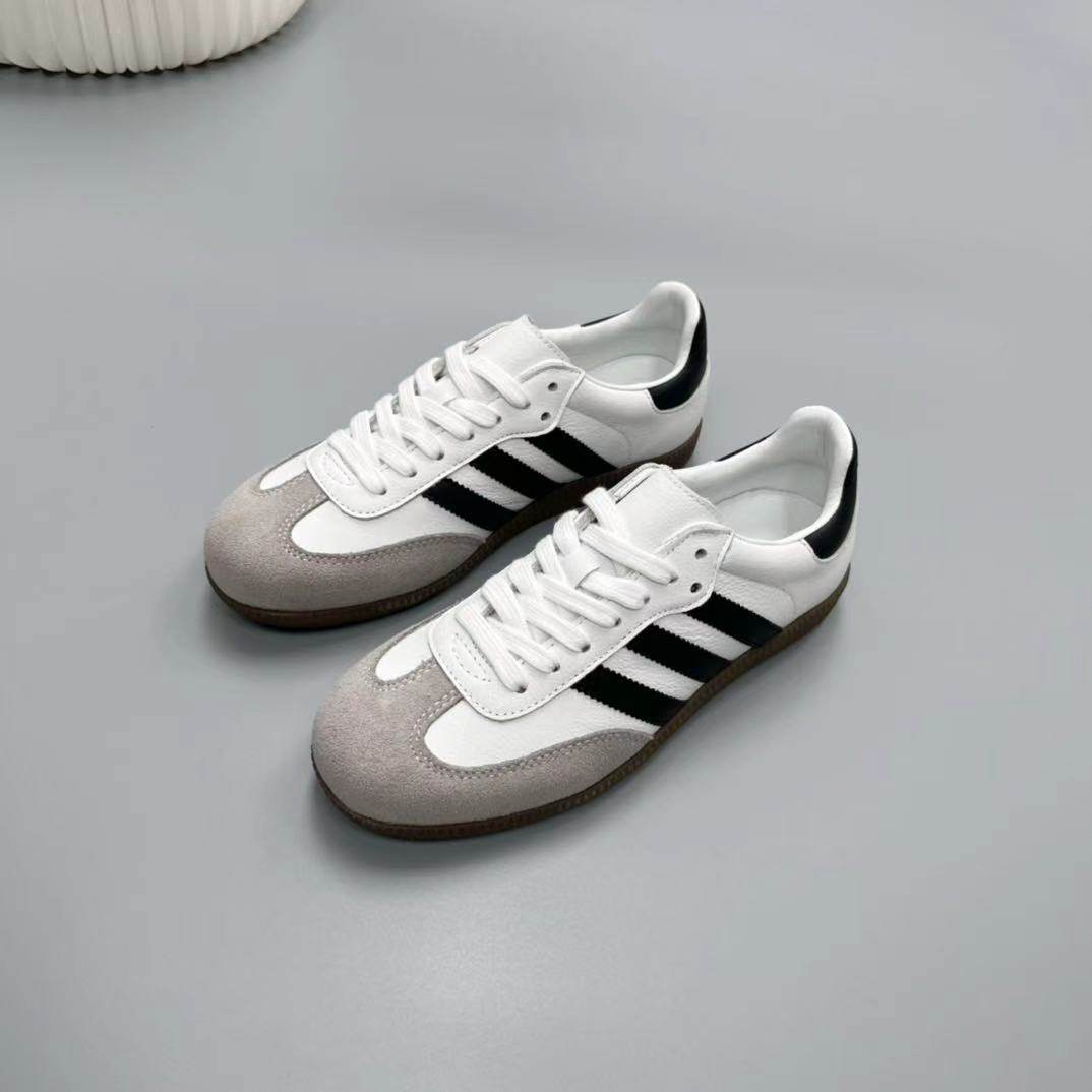 真皮拼色德训鞋女平底小白鞋百搭休闲运动板鞋圆头跑步低帮女鞋春,女鞋,德训鞋,淘宝优惠券,粉丝福利购,淘宝优惠卷