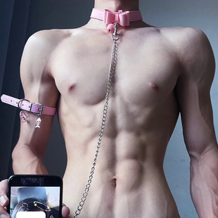 可狼可奶网红复古原宿朋克蝴蝶结铃铛项圈颈带锁骨圈小狗狗choker