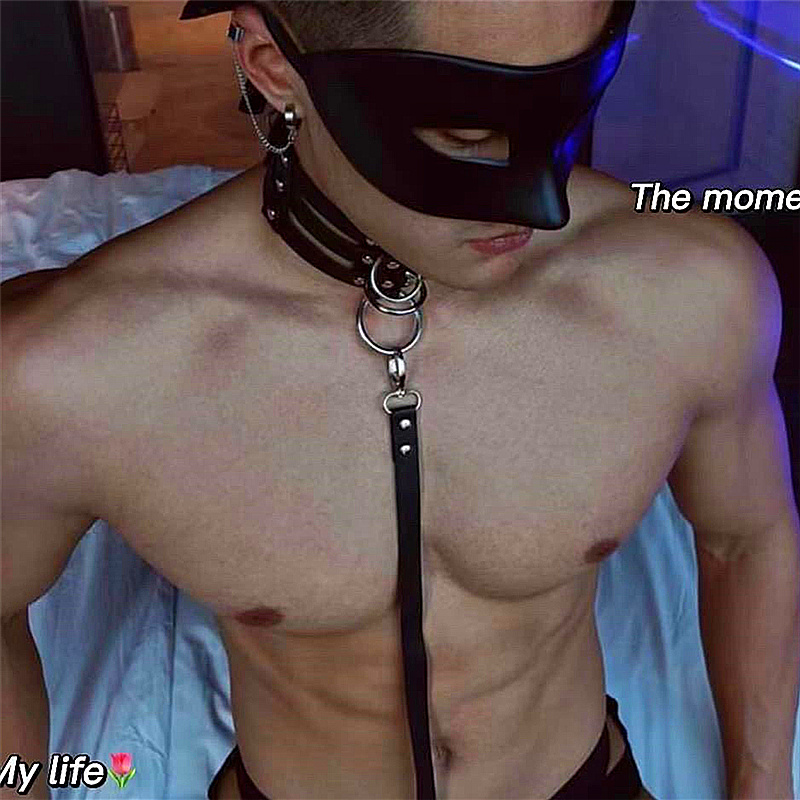 PU皮项圈颈带锁骨圈牵引狗choker