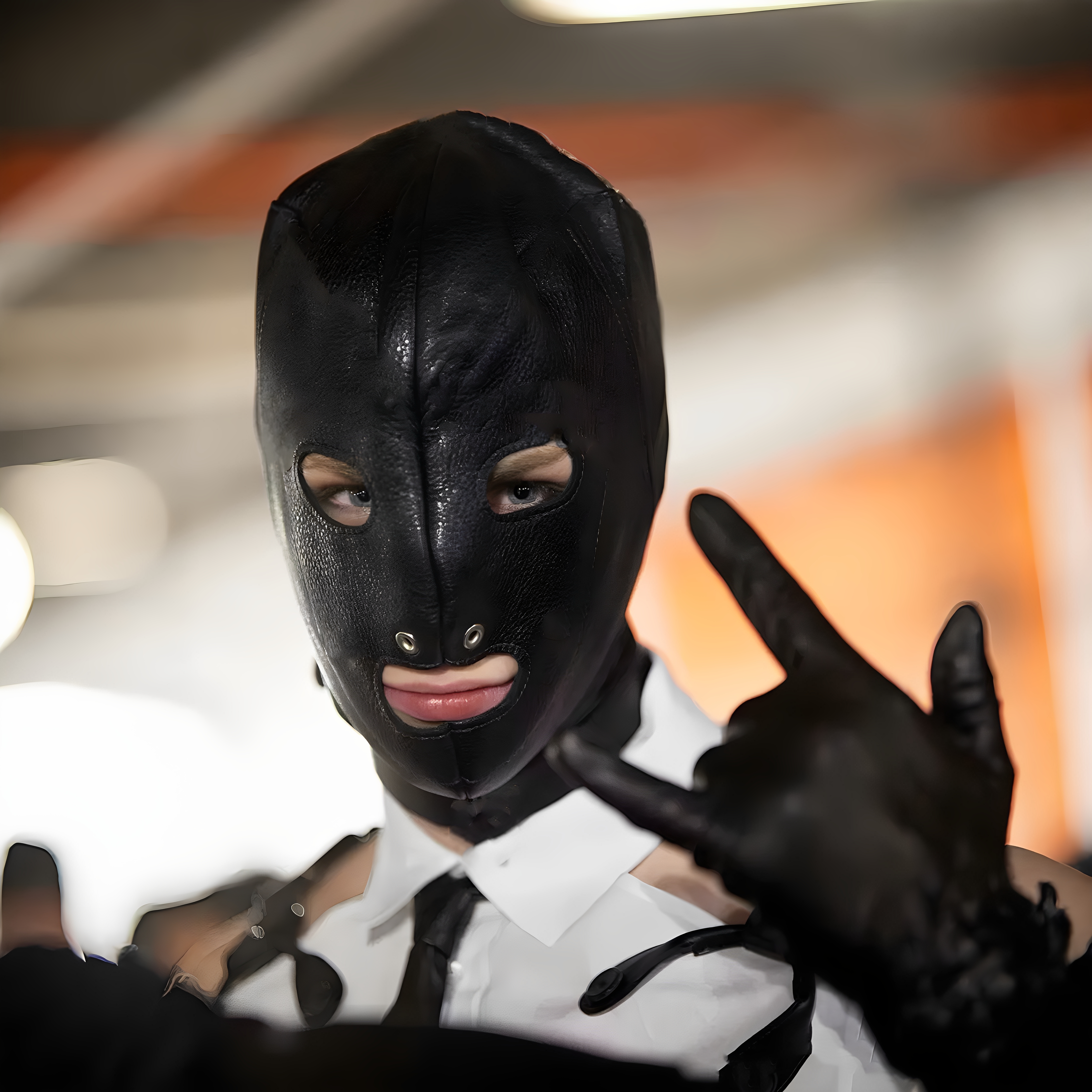 演出套头绑带面罩GV道具影视万圣节cosplay面具角色扮演调教道具