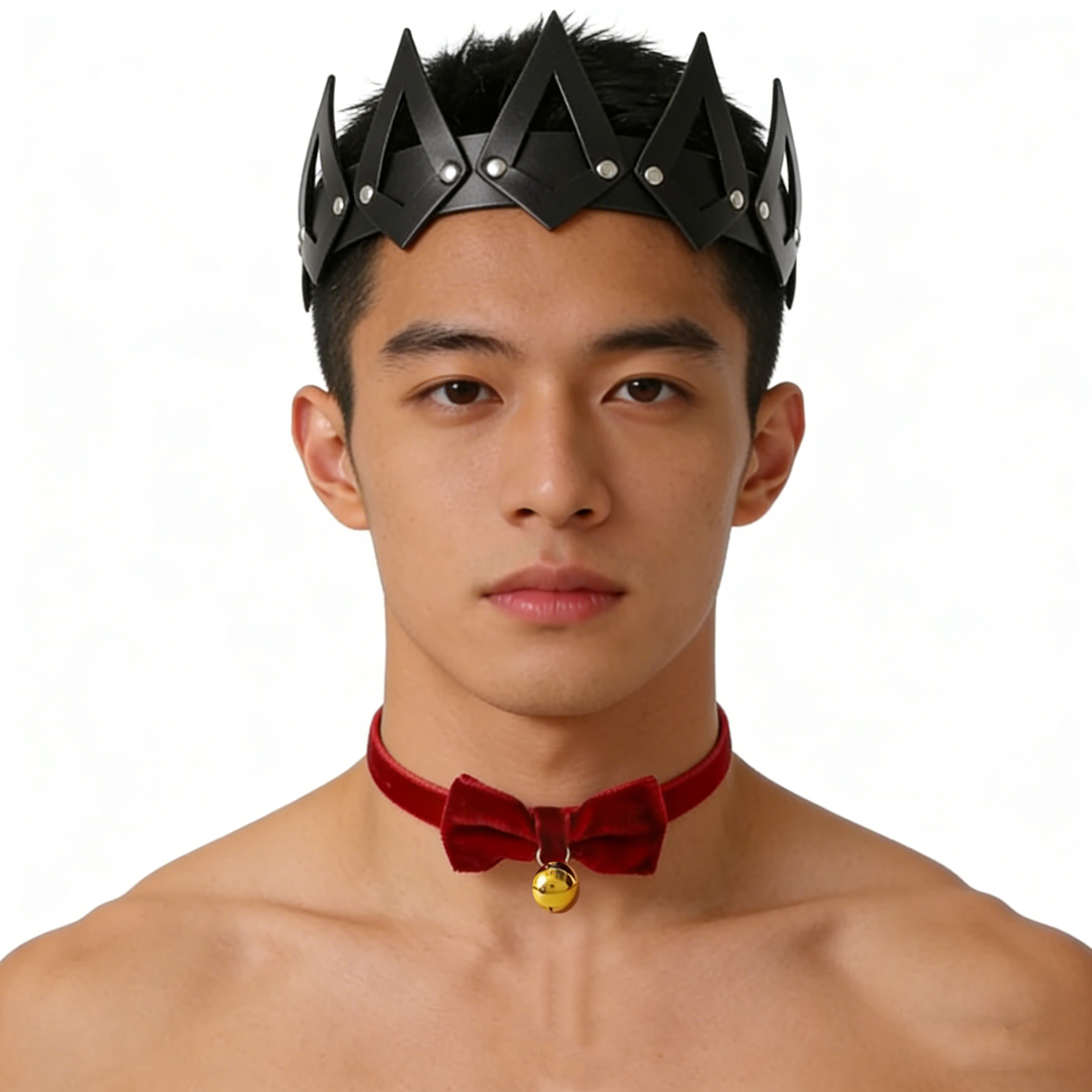 GOGO时尚皇冠头饰派对聚舞会狂欢节皮革舞台表演装扮王子NPC拍照