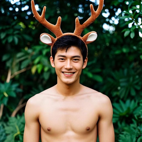 鹿角头饰圣诞麋鹿写真造型拍照COS表演发箍发卡男女可爱洗脸头箍