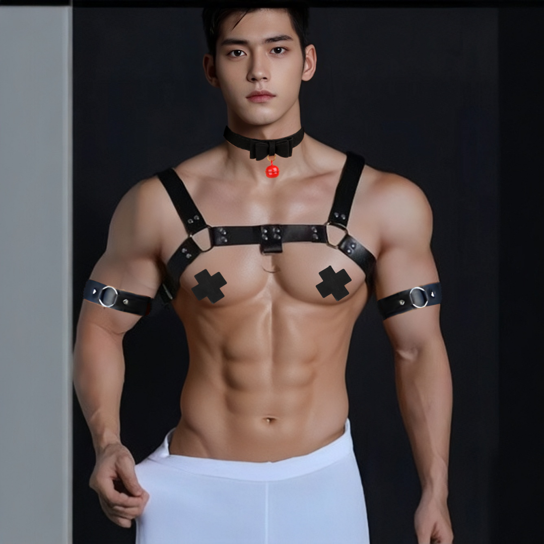 GOGOBOY可调节束缚绑带夜店表演拍照健身性感NPC另类男性胸衣肩带