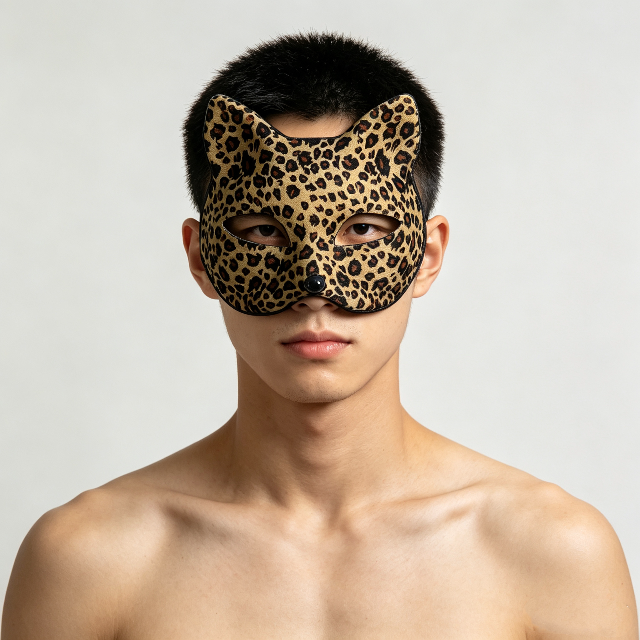 万圣节道具舞会豹纹野性猫女面具 情侣角色扮演游戏眼罩演出派对
