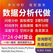 spss数据分析python服务matlab统计R语言eviews实证stata代做amos