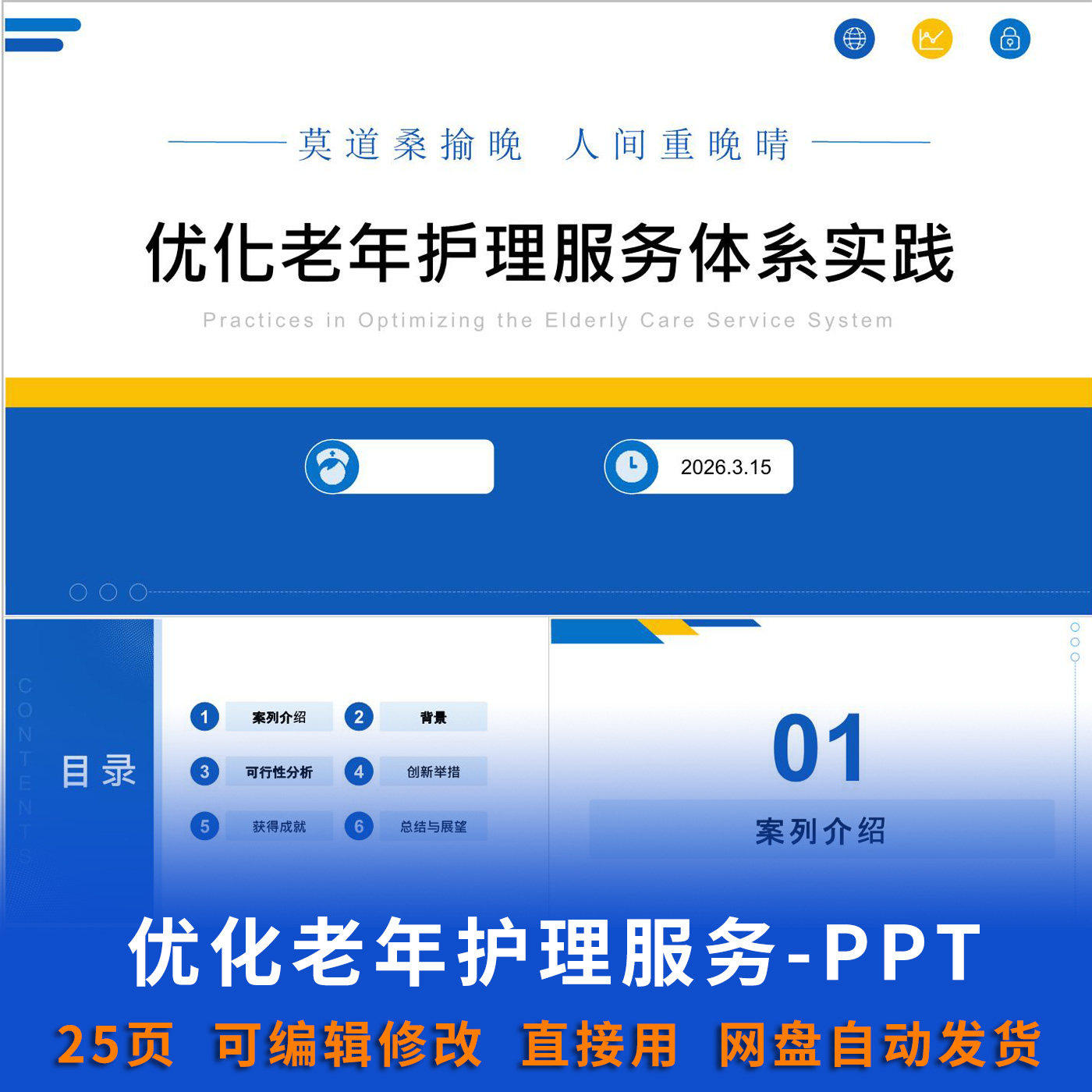 优化老年护理服务体系实践 PPPPT设计