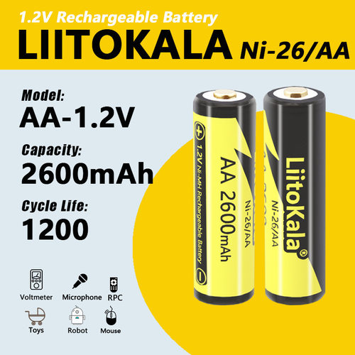 LiitoKala镍氢5号2600mah电池