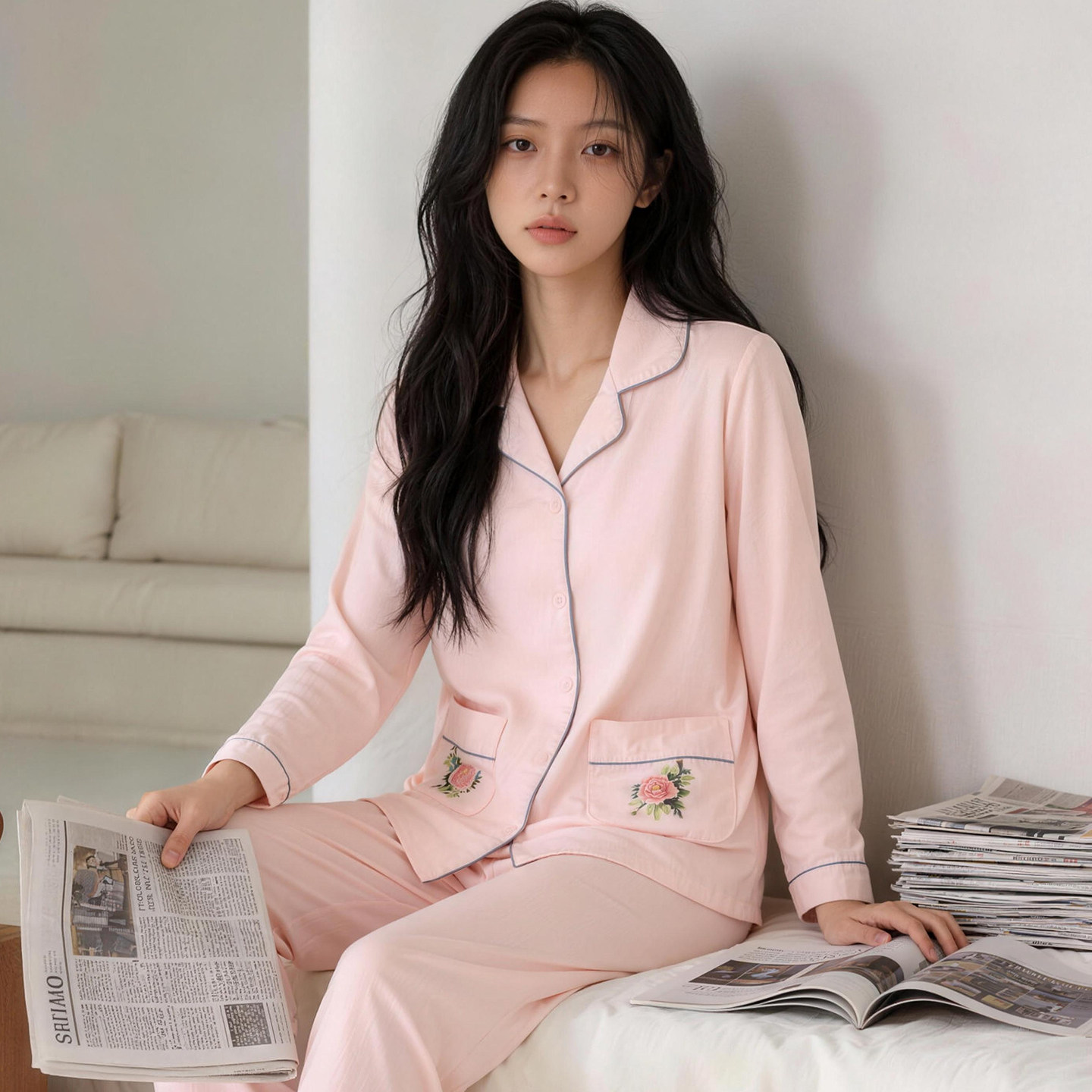 春秋季中年妈妈睡衣纯棉长袖长裤全棉老年人妇女士家居服休闲套装