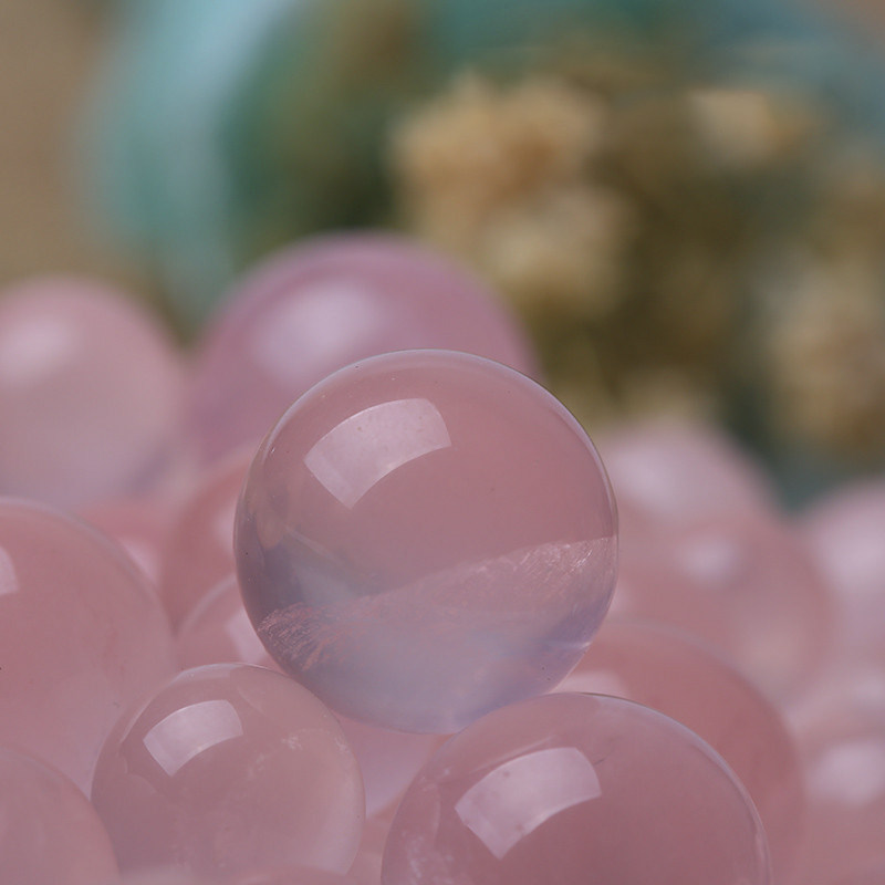 천연 핑크 수정구 천연 핑크 수정구 천연 화이트 수정구 빙 풍수 공