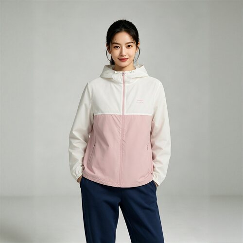 李宁户外女子连帽防晒
