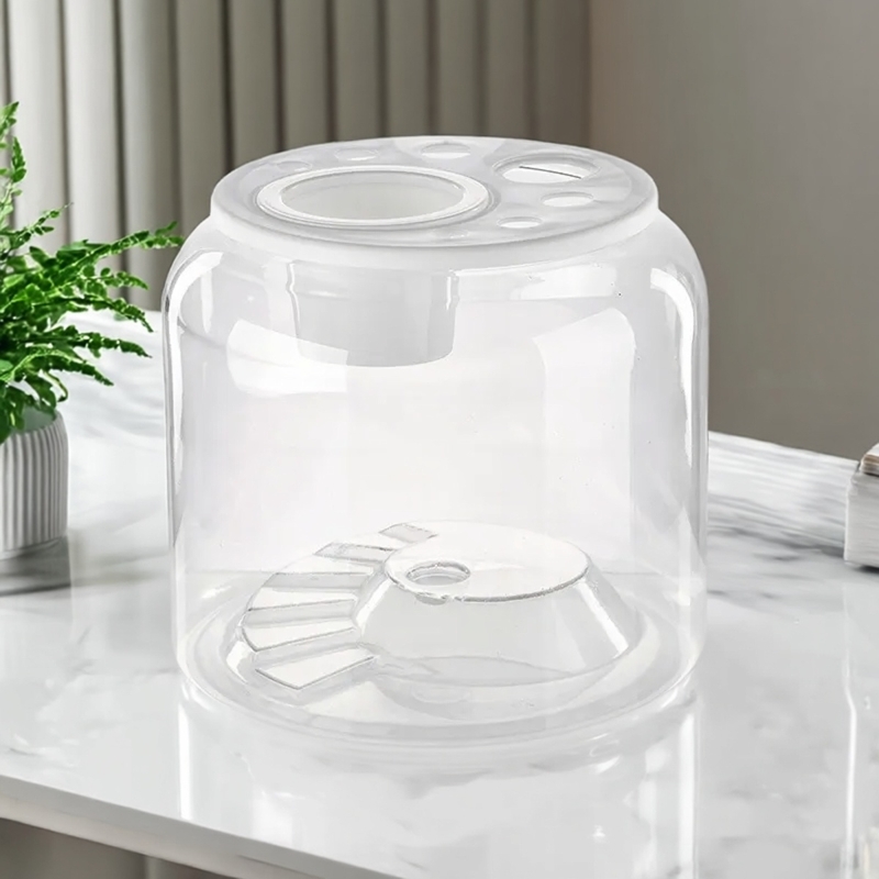 小型乌龟缸 客厅带盖透明家用造景 防摔生态造景桌面乌龟缸