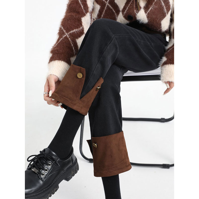 黑色直筒牛仔裤女小个子秋季