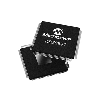 接口芯片KSZ9897RTXC[IC ETHERNET SWITCH 7PORT 128TQFP]