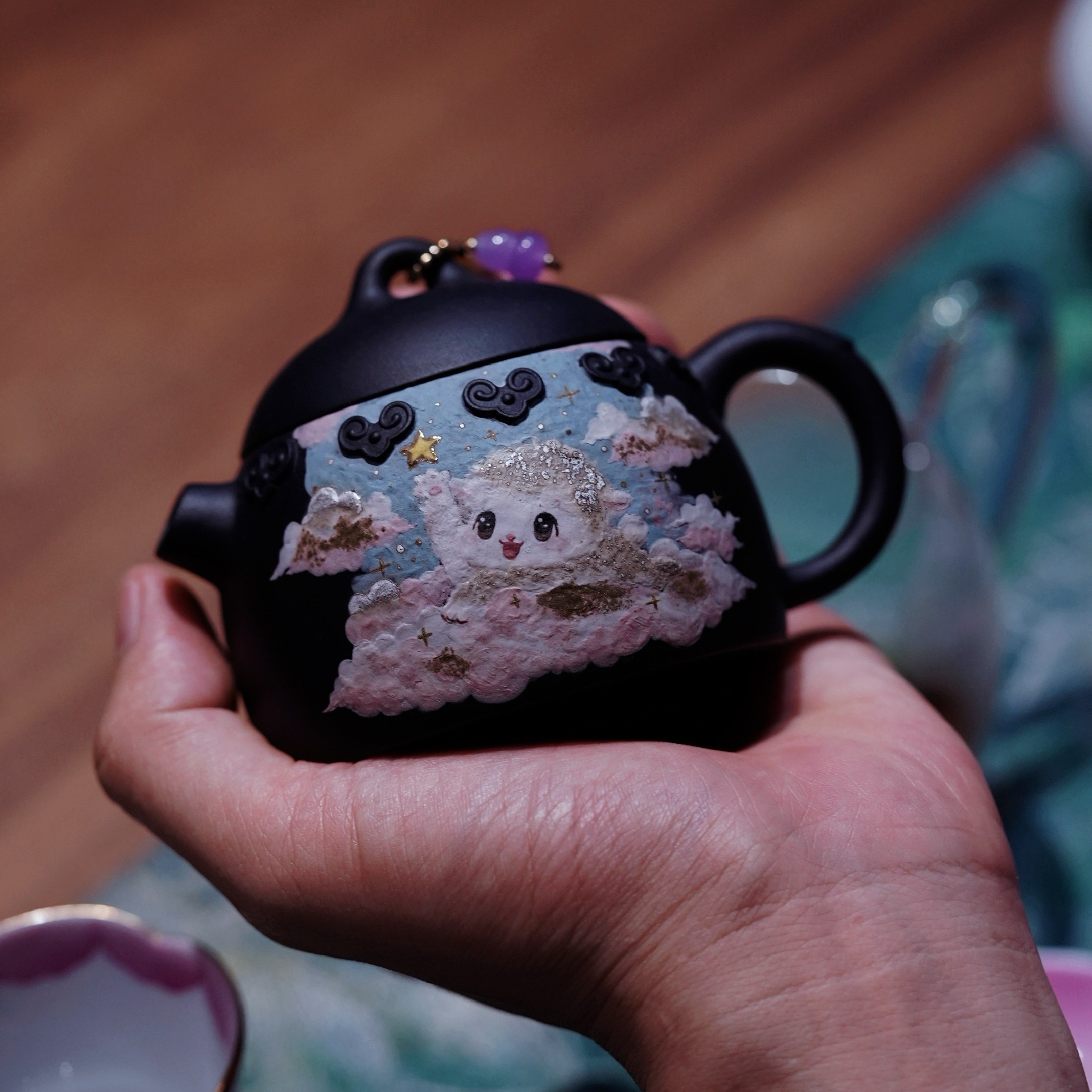 蜜糖紫砂｜原矿紫茄泥秦权 纯手茶壶