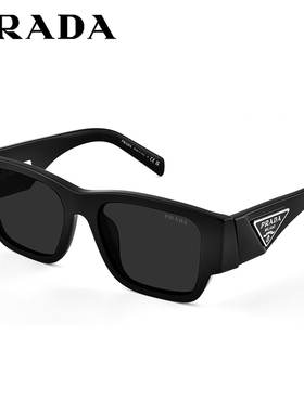 prada普拉达墨镜男女款大方框太阳镜三角标防紫外线防晒0PR 10ZSF