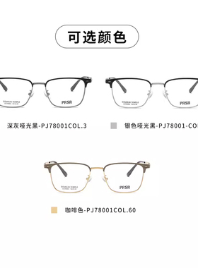 帕莎眼镜框2024年金属眼镜钛腿男女时尚眉框PJ78001