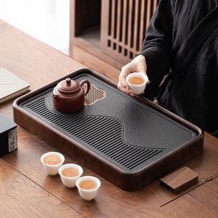 A类 仿乌金石茶盘轻奢家用茶具功夫茶台盘客厅储排沥水干泡台