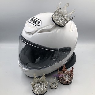DOSEEI头盔装饰皇冠摩托车电动车机车滑雪盔女士改装外卖配饰