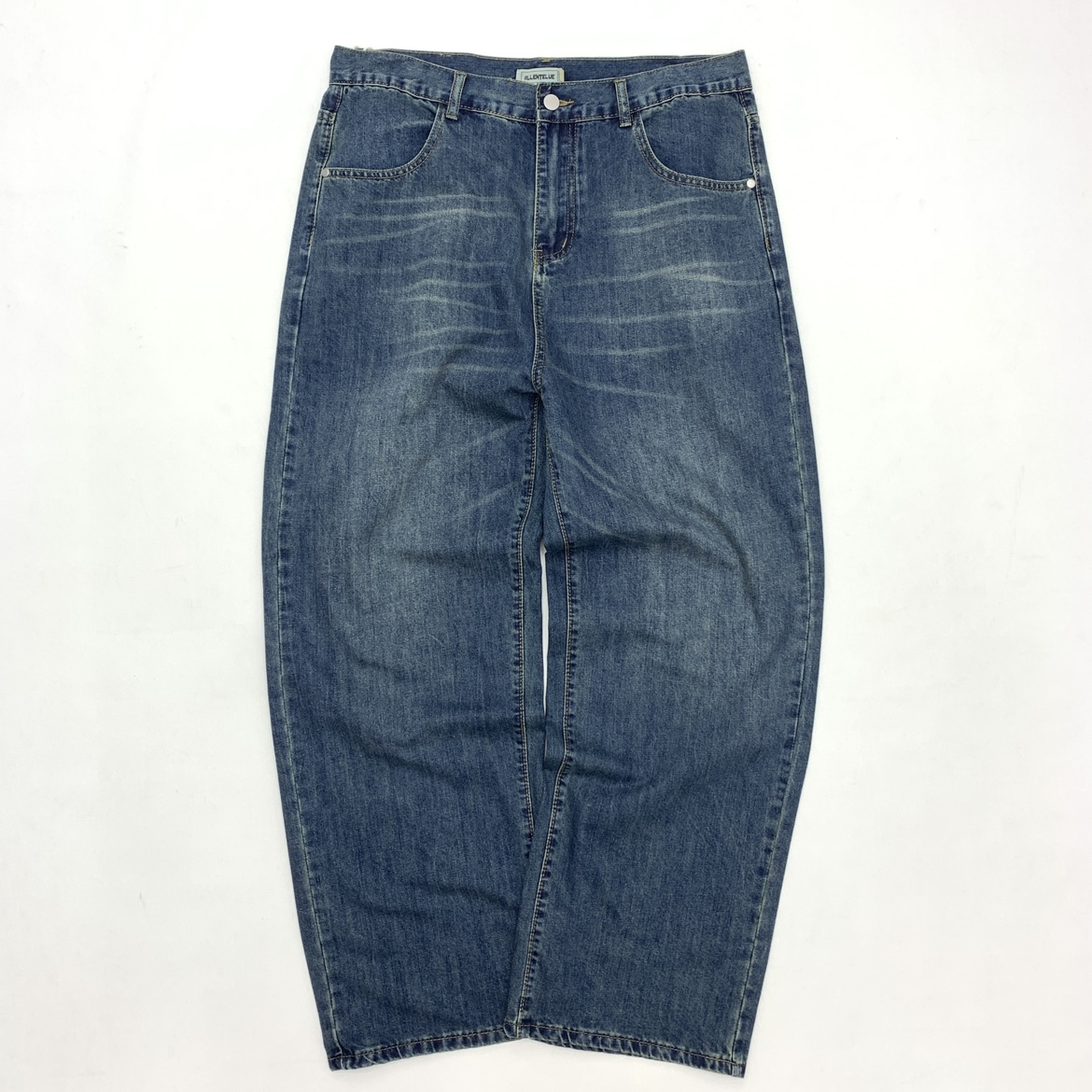 大直筒牛仔裤男美式复古