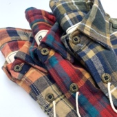 文艺日系复古磨毛格仔欧美休闲宽松大码 格子衬衫 男 青年男女衬衣