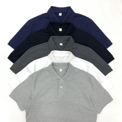 纯棉夏季polo衫休闲男