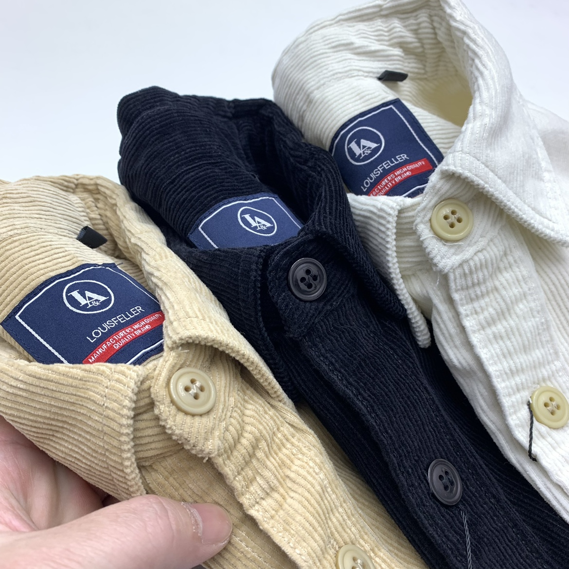 阿美咔叽日系复古灯芯绒衬衫男