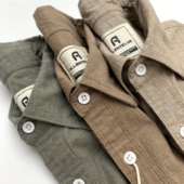 夏季 休闲衬衣 宽松大码 棉麻衬衫 男亚麻棉混纺日系复古欧美简约长袖