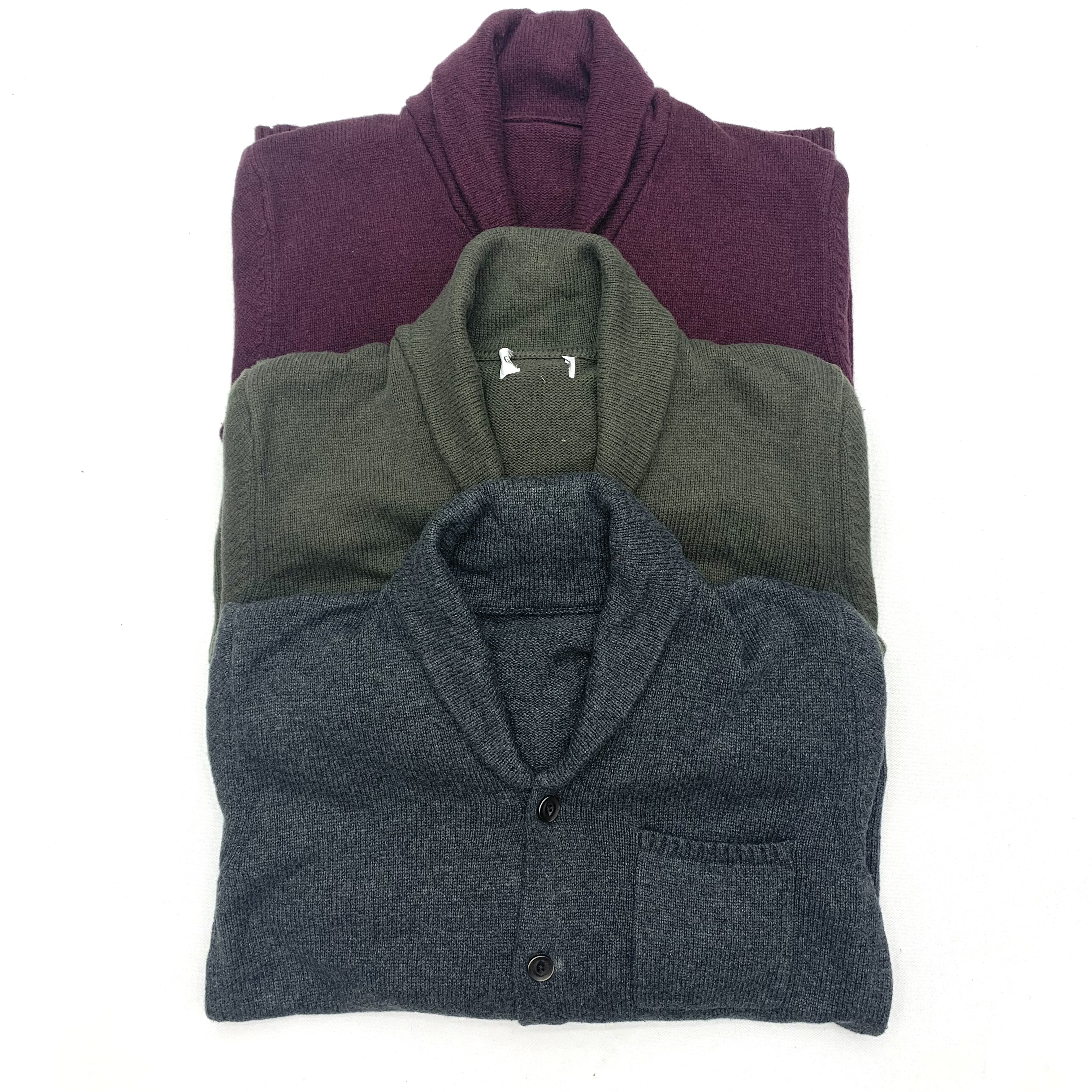 日系复古翻领毛衣开衫男