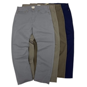 船钩子 宽松直筒咔叽工装 裤 休闲长裤 纯棉弹力简约男裤