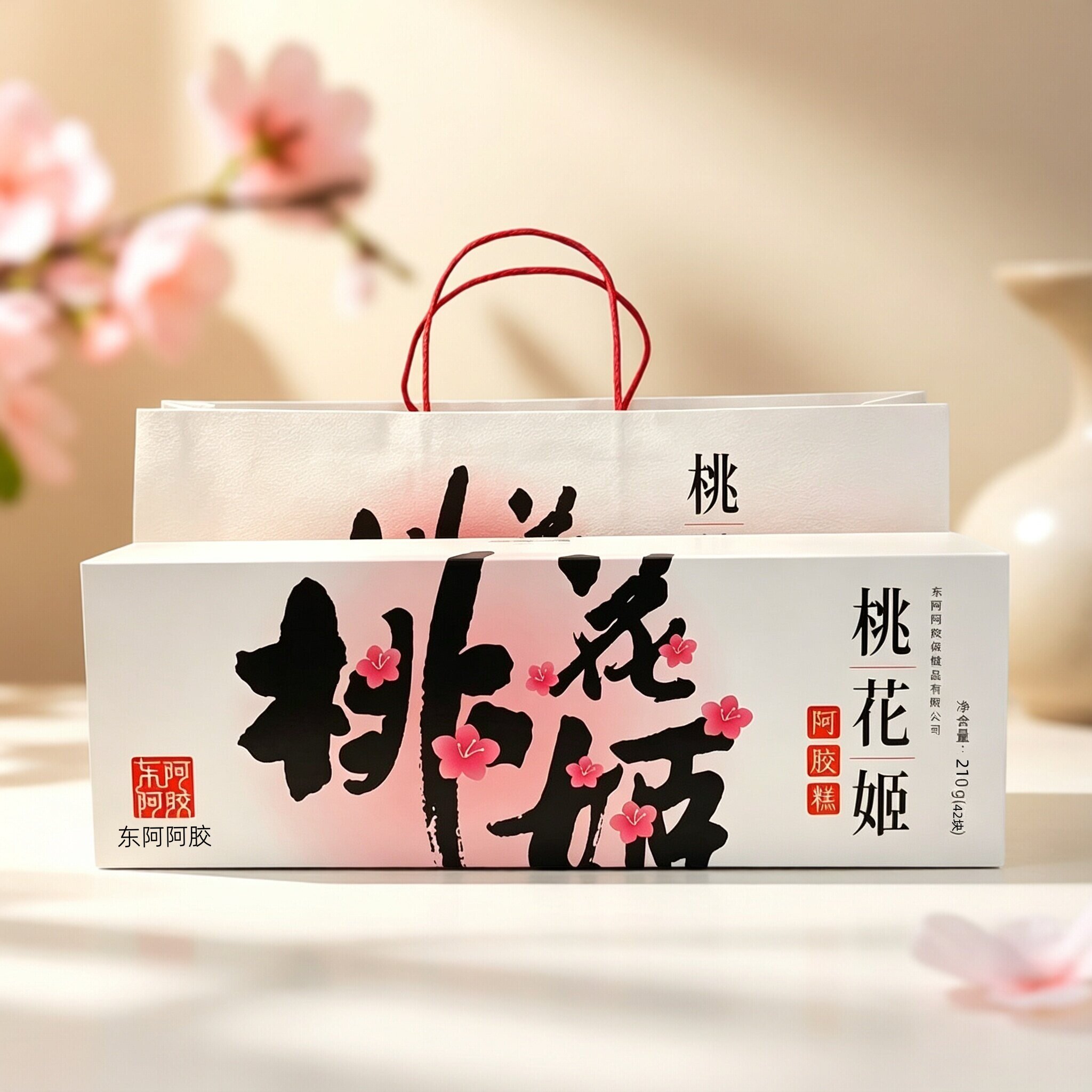 正品东阿阿胶桃花姬阿胶糕