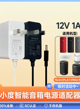 小度智能音箱电源线适配器A1/1S/PLAY/PRO/大金刚小度充电器插头