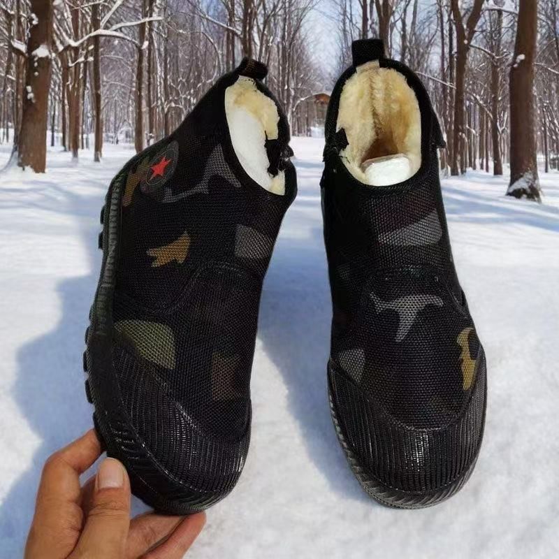 冬季棉鞋男女加绒加厚防寒男鞋劳保女鞋耐磨防冻保暖胶鞋解放鞋男