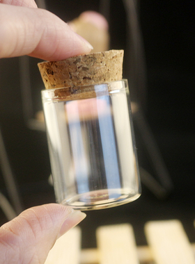 15ML装宝石的小玻璃瓶3*4CM玻璃罐矿石标本矮胖口瓶宽口十五毫升