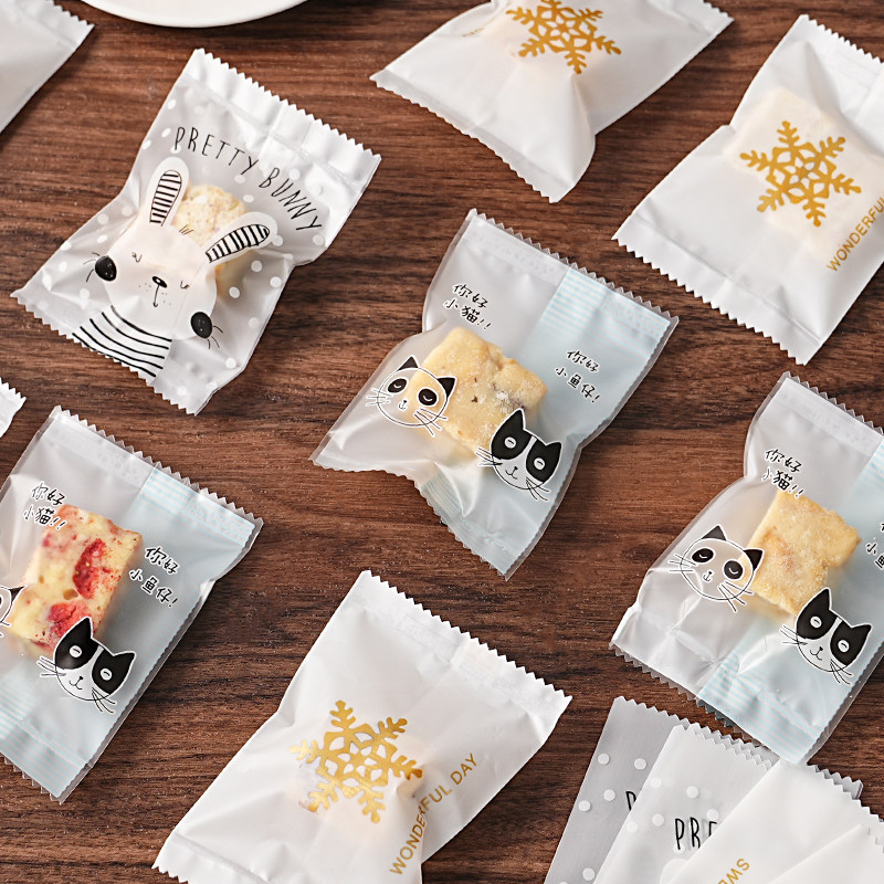 雪花酥机封袋牛轧糖饼干独立包装
