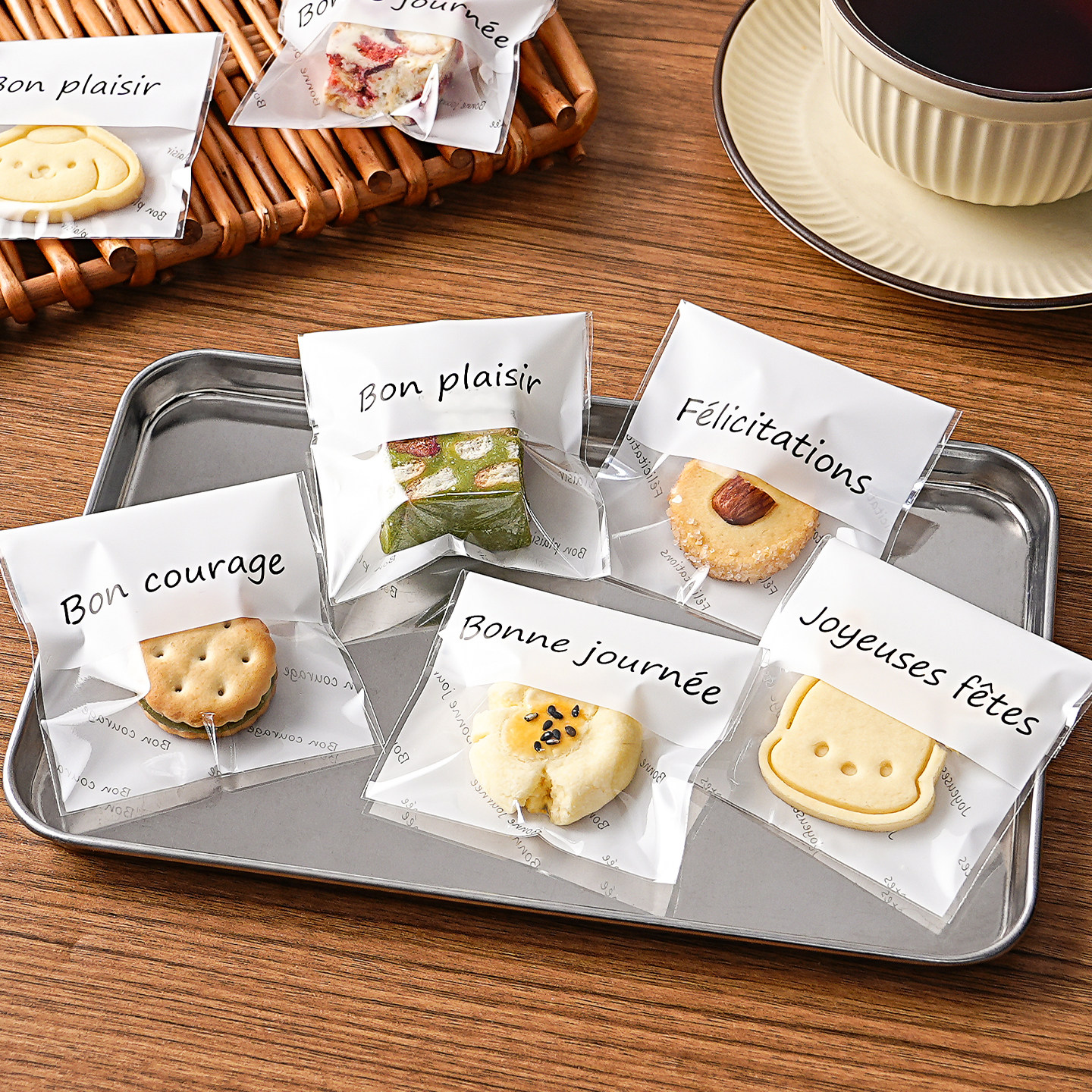 雪花酥饼干包装袋加厚自封粘袋