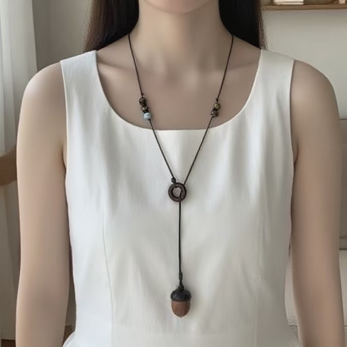 原创设计手工编织diy项链挂件宠物毛发晶石收藏胎发脐带牙齿保存