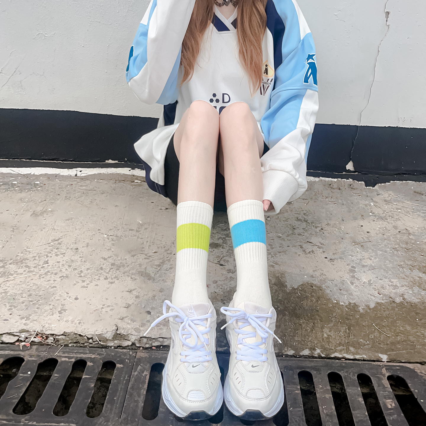 袜子女中筒袜外穿潮日系休闲运动