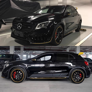 220车身贴纸拉花 适用新款 200 GLA45 AMG暗夜雷霆侧裙贴 奔驰A45