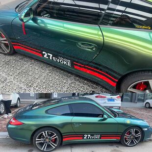 改装 718车贴拉花997.2车身贴纸汽车个性 饰贴侧裙贴 992 保时捷911