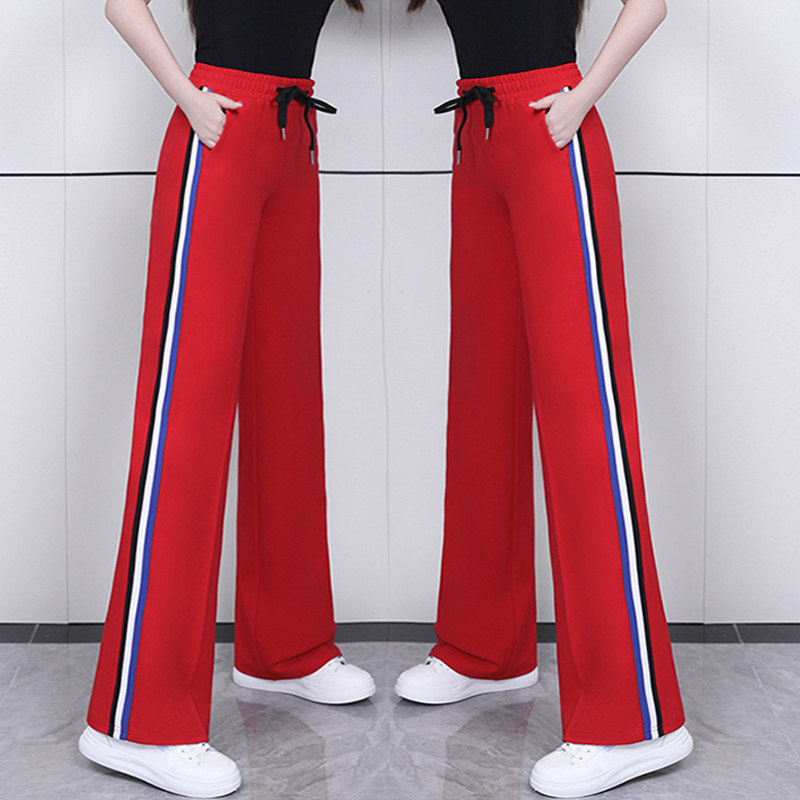 原创运动裤女春秋新款高腰直筒窄版显瘦阔腿裤秋加绒冬季休闲长裤,运动服/休闲服装,运动长裤,淘宝优惠券,粉丝福利购,淘宝优惠卷