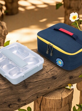 大尺寸饭盒袋便当包加厚长效保温学生专用初中生男餐盘带饭手提袋