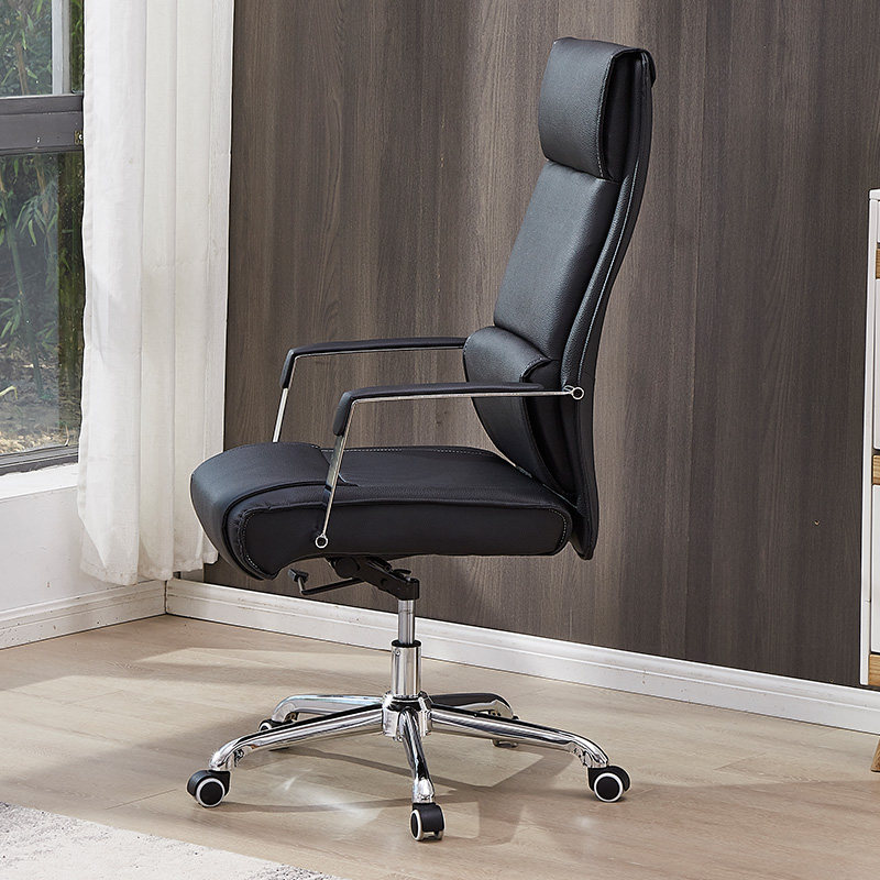 现代简约办公椅电脑椅家用 靠背舒适久坐西皮大班椅老板椅万向轮