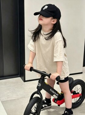 男女童纯棉短袖T恤儿童宽松休闲夏季基础款t恤百搭简约纯色上衣服