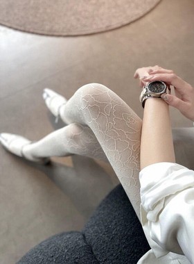 玫瑰肌理感裤袜提花连裤袜子女不掉档高弹打底袜显瘦显腿长打底袜