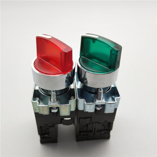 XB2-BK2361C 2462C BE101二档三挡带LED灯自锁选择旋转钮开关22mm