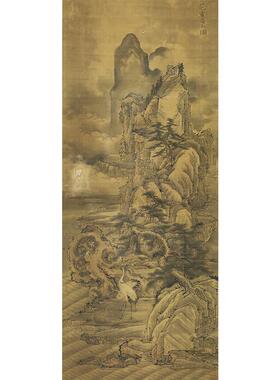 故宫名画高清复制范宽海山图国画山水画艺术微喷名人字画装饰画