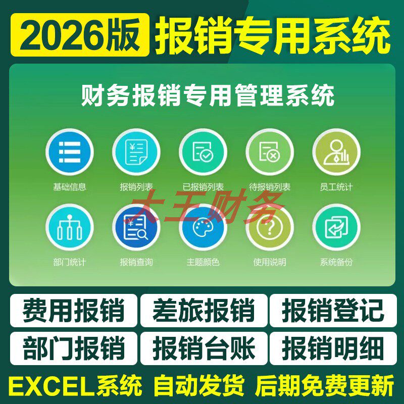 052新报销管理excel表格系统差旅费报销财务会计费用报销单模板